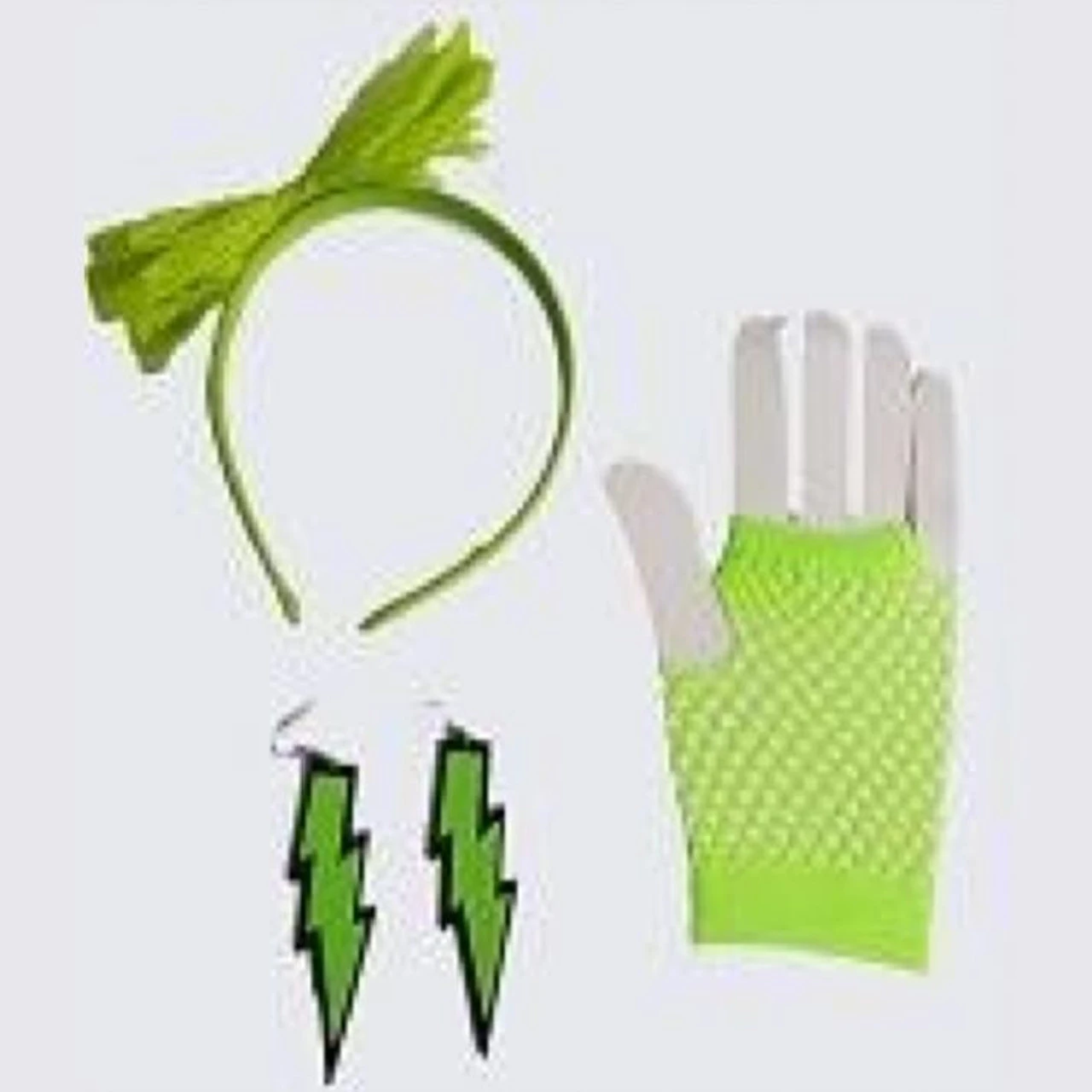 80s Glam Rock 4 Piece Set Neon Green | 1980s | Costume Kits 1 80s Glam Rock 4 Piece Set Neon Green | 1980s | Costume Kits