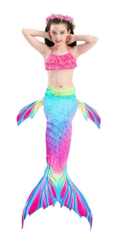 Rainbow Mermaid Pink Bikini Set | Mythical Creatures | Costume Kits