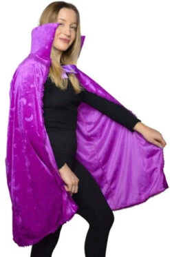 Purple Moon And Star Velvet Witch Cape | Halloween | Costume Pieces