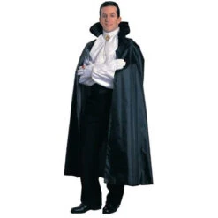 Black Taffeta Vampire Cape With Foam Collar | Classic Monsters | Costume Pieces