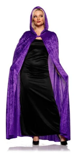 Purple Velvet Witches Cloak | Halloween | Costume Pieces