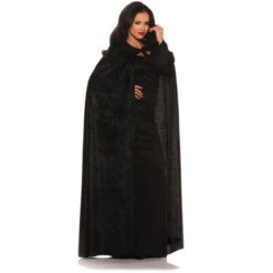 Black Velvet Gothic Cape With Collar | Gothic | Costume Pieces