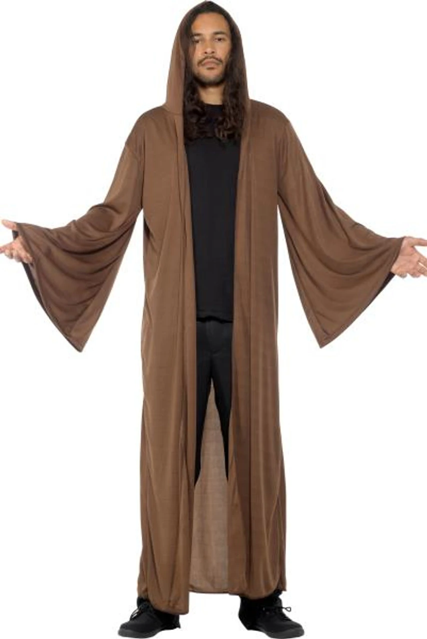 Brown Hooded Star Wars Jedi Robe | Star Wars | Costume Robes And Cloaks 1 Brown Hooded Star Wars Jedi Robe | Star Wars | Costume Robes And Cloaks