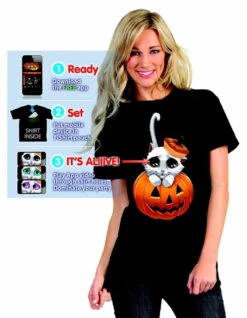 Moving Kitty Eyeball T-Shirt | Halloween | Costume Pieces