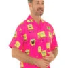 Fuchsia Spongebob Squarepants Hawaiian Shirt | Hawaiian | Costume Pieces