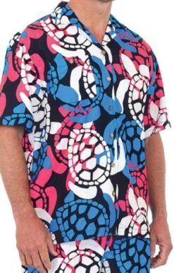 Hawaiian White Turtle Pattern Shirt | Hawaiian | Costume Pieces