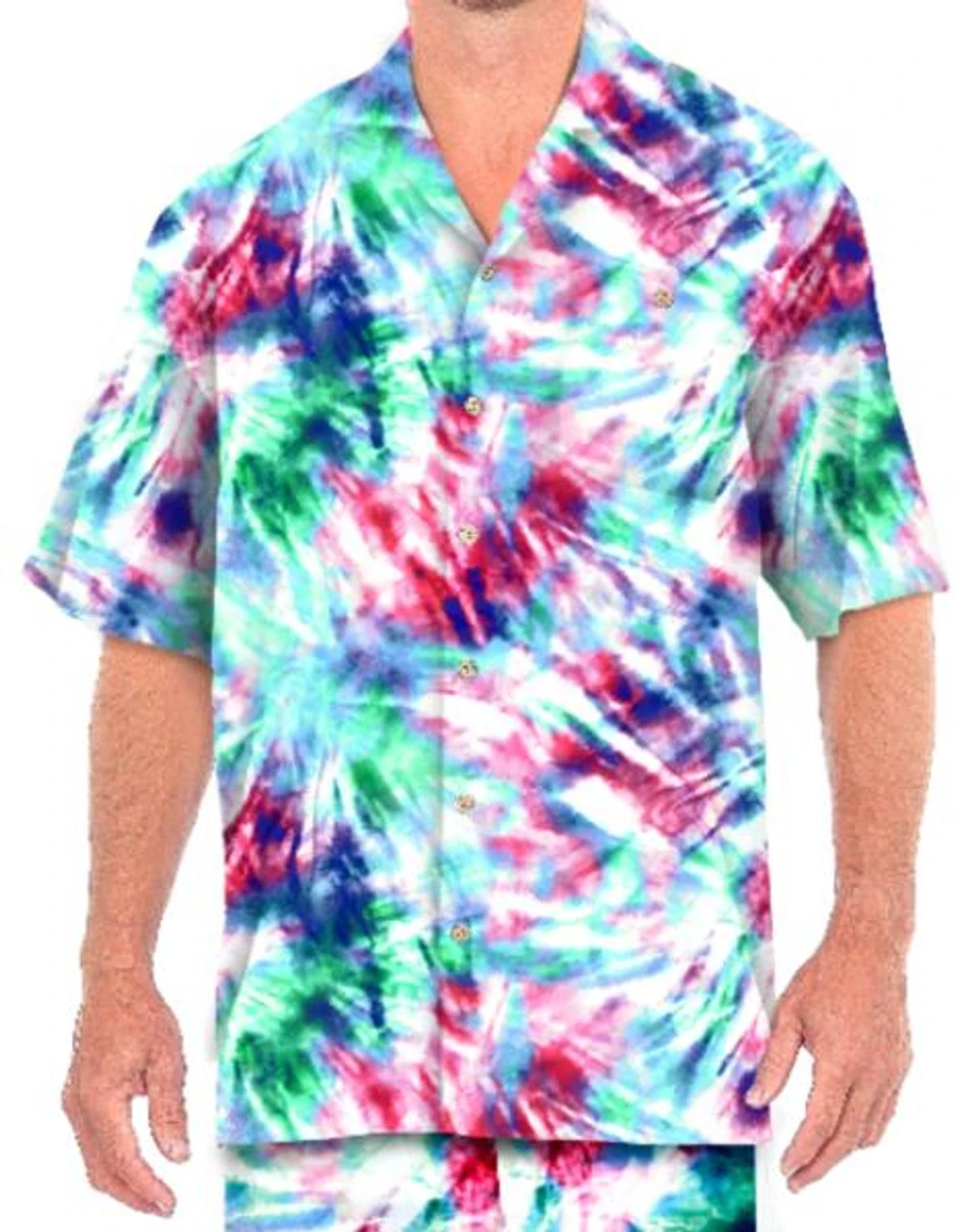 Hawaiian Tie Dye Pattern Shirt | Hawaiian | Costume Pieces 1 Hawaiian Tie Dye Pattern Shirt | Hawaiian | Costume Pieces