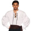 White Laced Front Costume Shirt | Pirates | Costume Pieces