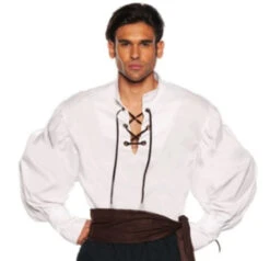 White Laced Front Costume Shirt | Pirates | Costume Pieces