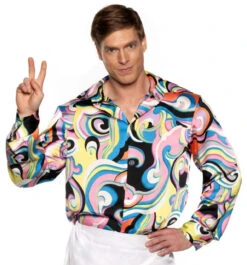 60s Multicolour Hippie Costume Shirt Plus Size | 1960s | Costume Pieces