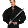 Black Laced Front Costume Shirt Plus Size | Pirates | Costume Pieces