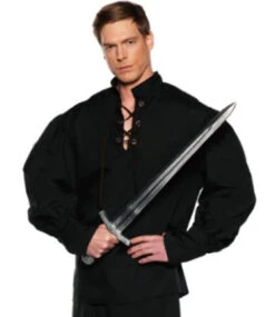 Black Laced Front Costume Shirt Plus Size | Pirates | Costume Pieces