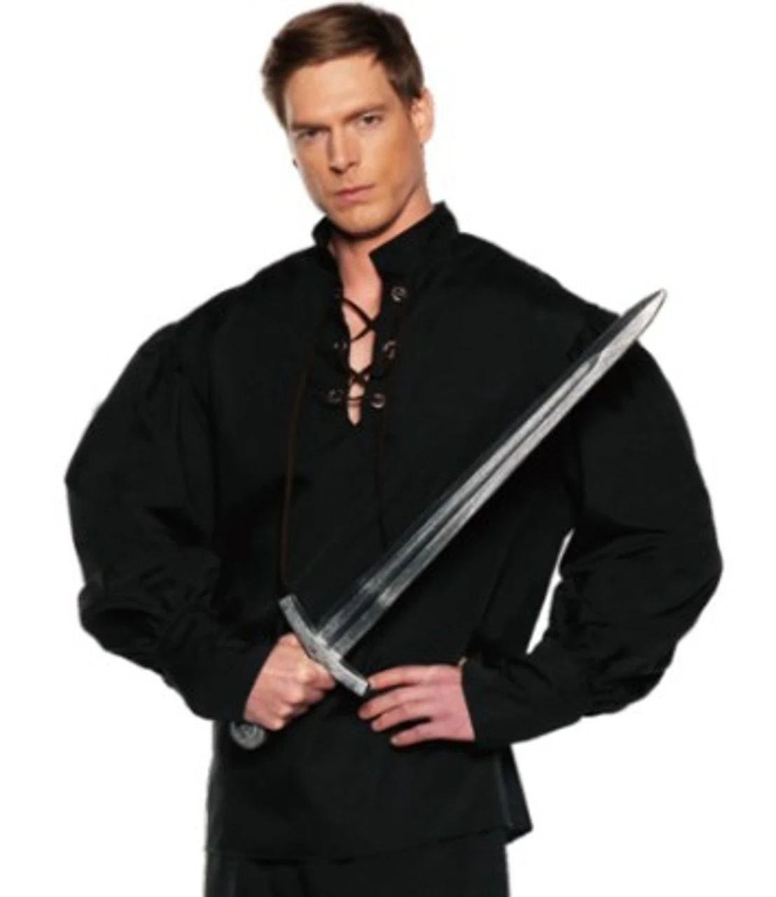 Black Laced Front Costume Shirt Plus Size | Pirates | Costume Pieces 1 Black Laced Front Costume Shirt Plus Size | Pirates | Costume Pieces