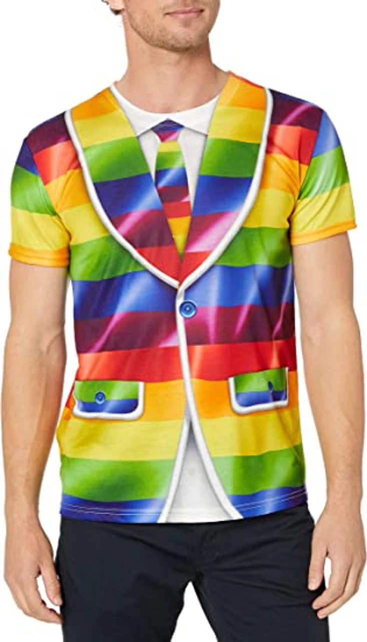 Pride Vest And Tie Shirt | Pride | Faux Real Shirts | Costume Pieces 1 Pride Vest And Tie Shirt | Pride | Faux Real Shirts | Costume Pieces