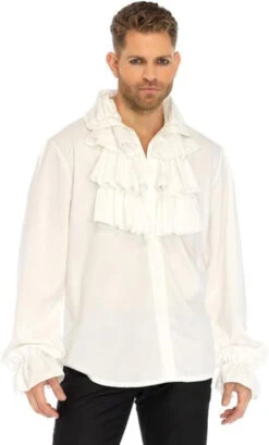White Ruffle Front Shirt | Medieval | Costume Pieces