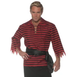 Pirate Shirt Red And Black Plus | Pirates | Costume Pieces