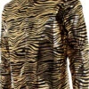 70s Gold Tiger Print Disco Costume Shirt Plus Size | 1970s | Costume Pieces