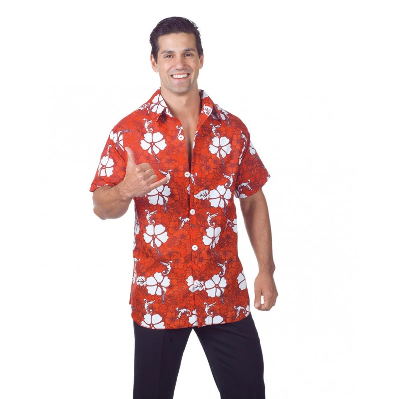 Red Hawaiian Shirt | Hawaiian | Costume Pieces 1 Red Hawaiian Shirt | Hawaiian | Costume Pieces