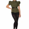 40s Green Army Female Shirt | 1940s | Costume Pieces