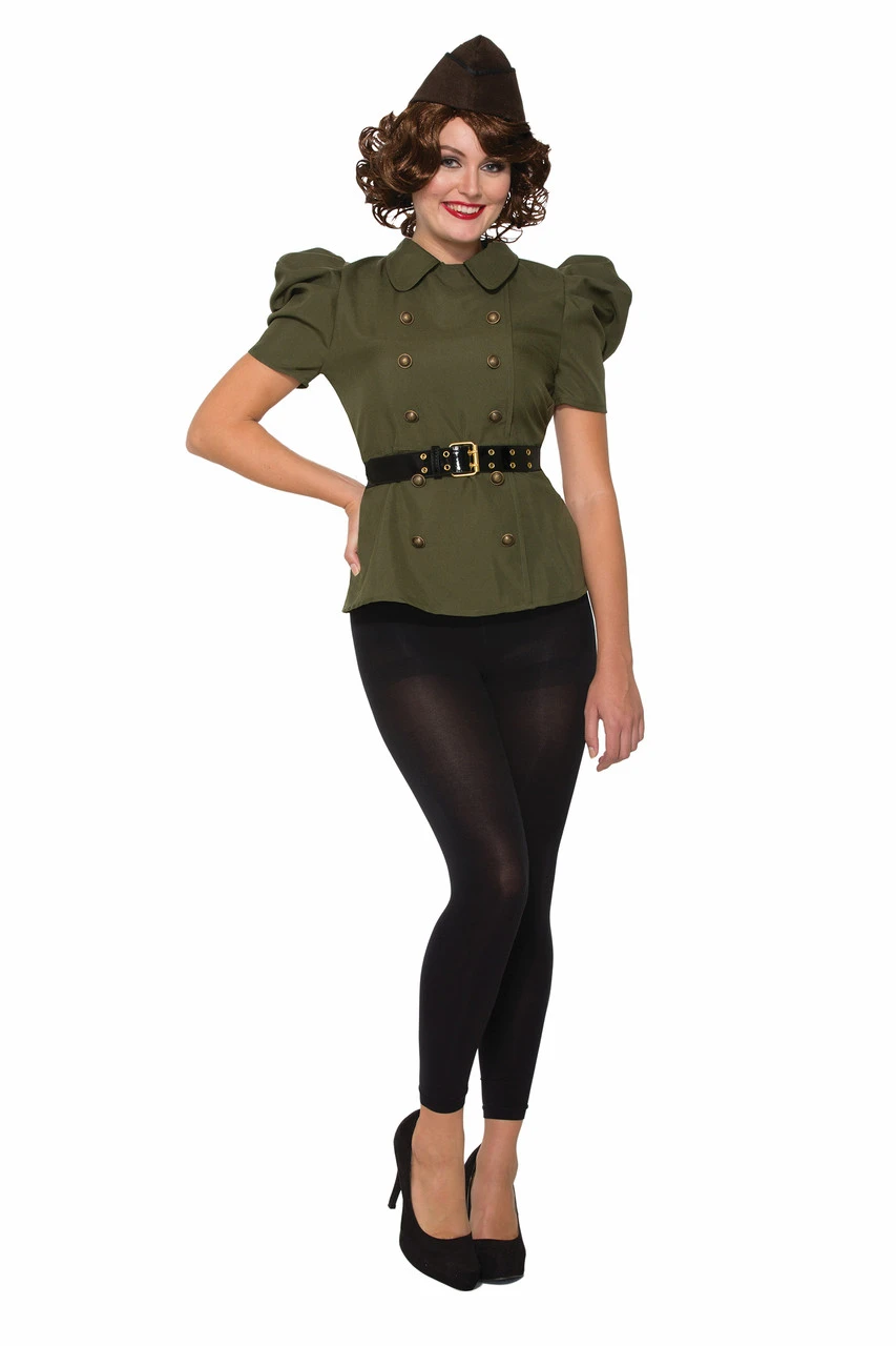 40s Green Army Female Shirt | 1940s | Costume Pieces 1 40s Green Army Female Shirt | 1940s | Costume Pieces