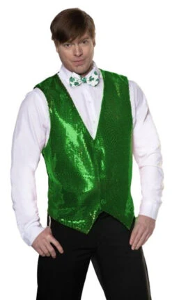 Sequin Vest - Green | Novelty | Costume Pieces