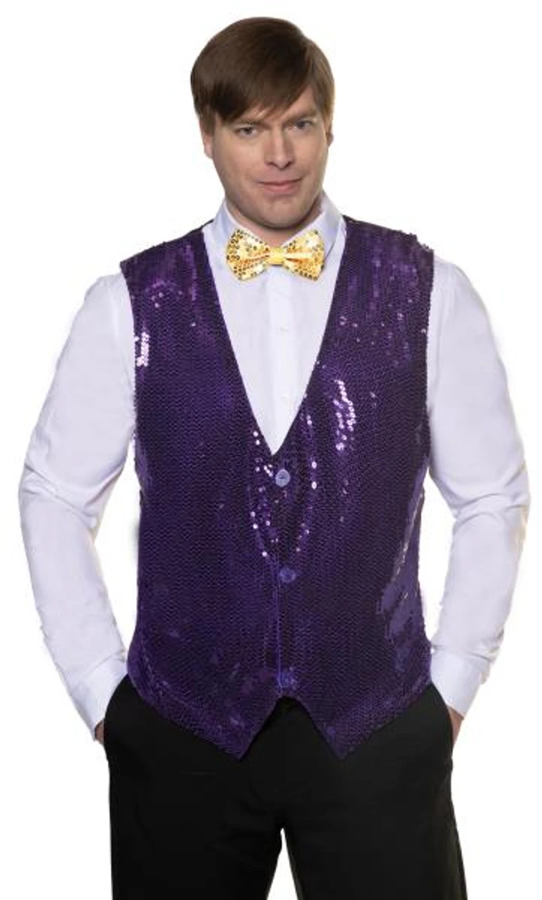 Sequin Vest - Purple | Novelty | Costume Pieces 1 Sequin Vest - Purple | Novelty | Costume Pieces