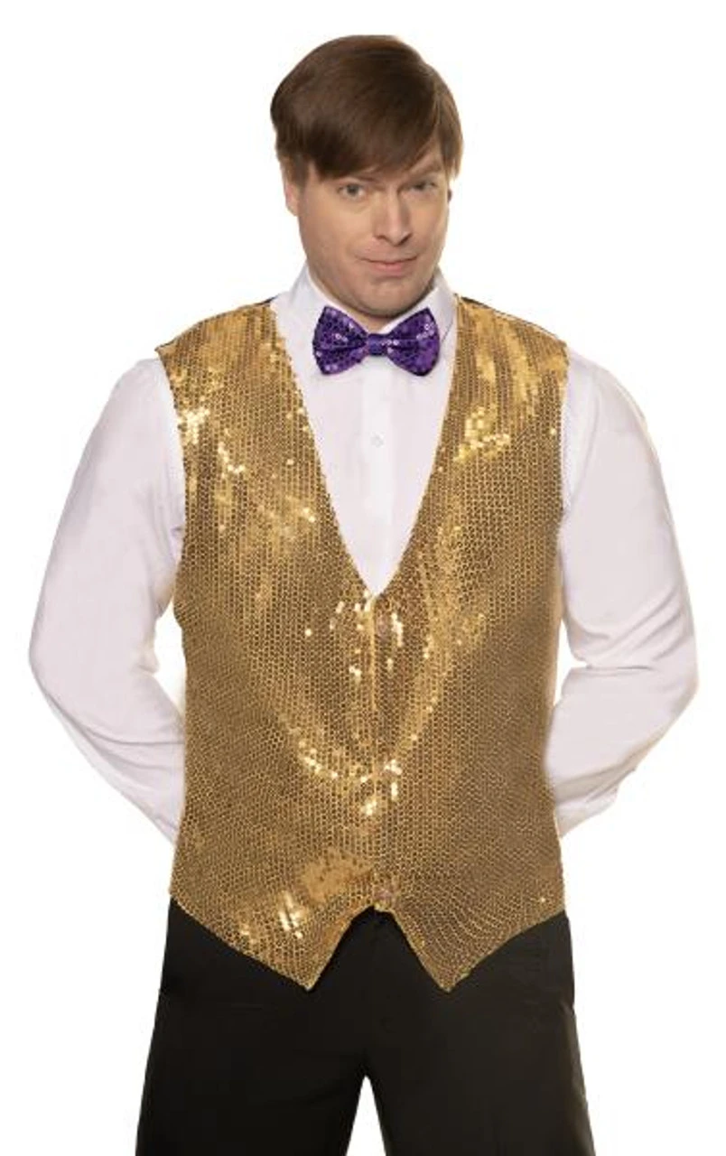 Sequin Vest - Gold | Novelty | Costume Pieces 1 Sequin Vest - Gold | Novelty | Costume Pieces