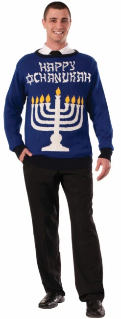 Chanukah Menorah Knitted Sweater | Hanukkah | Seasonal Accessories