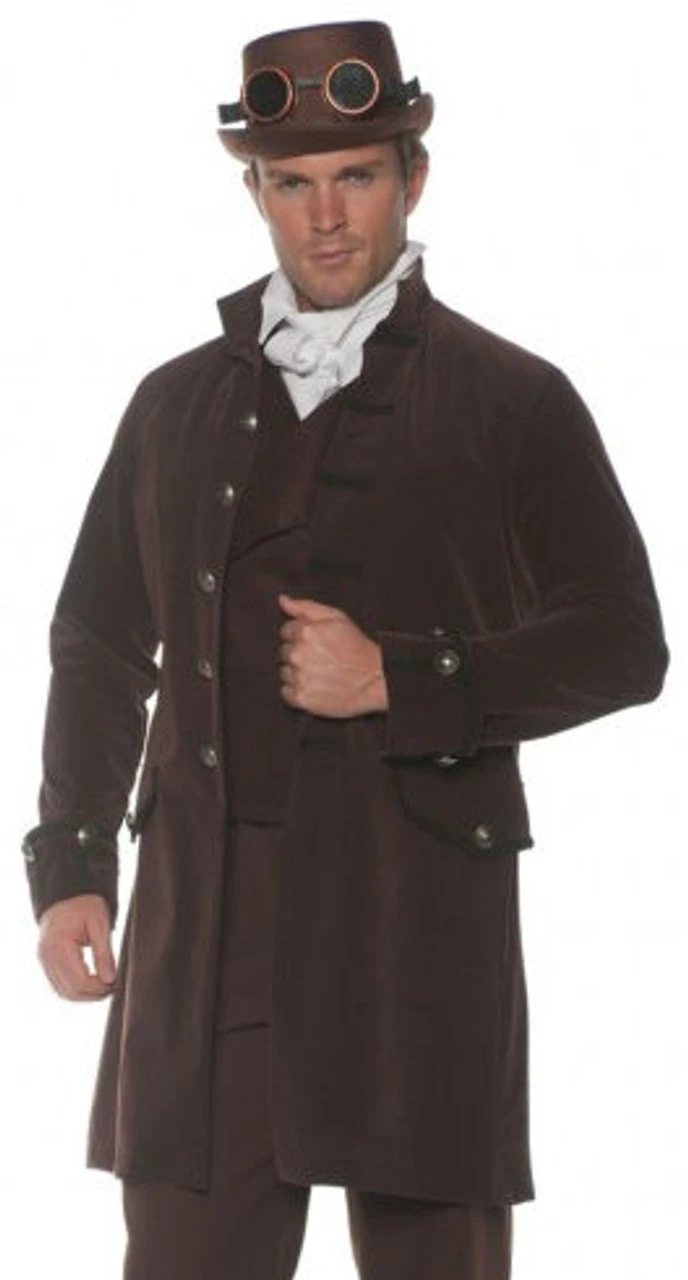 Brown Victorian Steampunk Frock Coat Plus Size | Steampunk | Costume Pieces 1 Brown Victorian Steampunk Frock Coat Plus Size | Steampunk | Costume Pieces