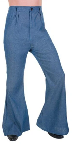 70s Mens Denim Flare Pants | 1970s | Costume Apparel