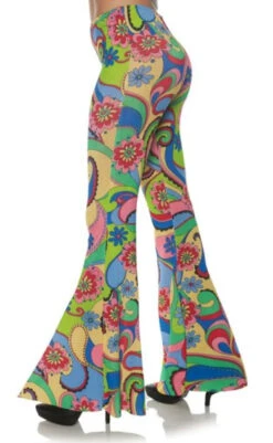 70s Hippie Flower Bell Bottom Pants | 1960s | Costume Pieces