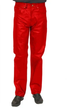 90s Vibrant Red Pleather Costume Pants | 1990s | Costume Pieces