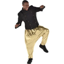 MC Hammer Style Harem Gold Lame Pants | 1990s | Costume Pieces