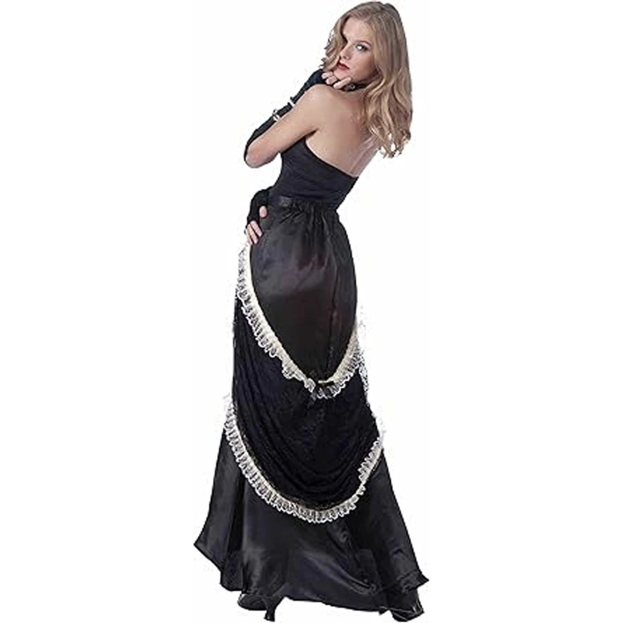 Black And White Gothic Victorian Steampunk Lace Skirt | Steampunk | Costume Pieces 1 Black And White Gothic Victorian Steampunk Lace Skirt | Steampunk | Costume Pieces