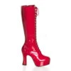 Red Knee High Electra Sexy Platform Boot | Footwear | Costume Footwear