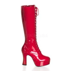 Red Knee High Electra Sexy Platform Boot | Footwear | Costume Footwear