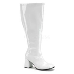 GoGo Boot Wide Calf White | 1960s | Costume Footwear