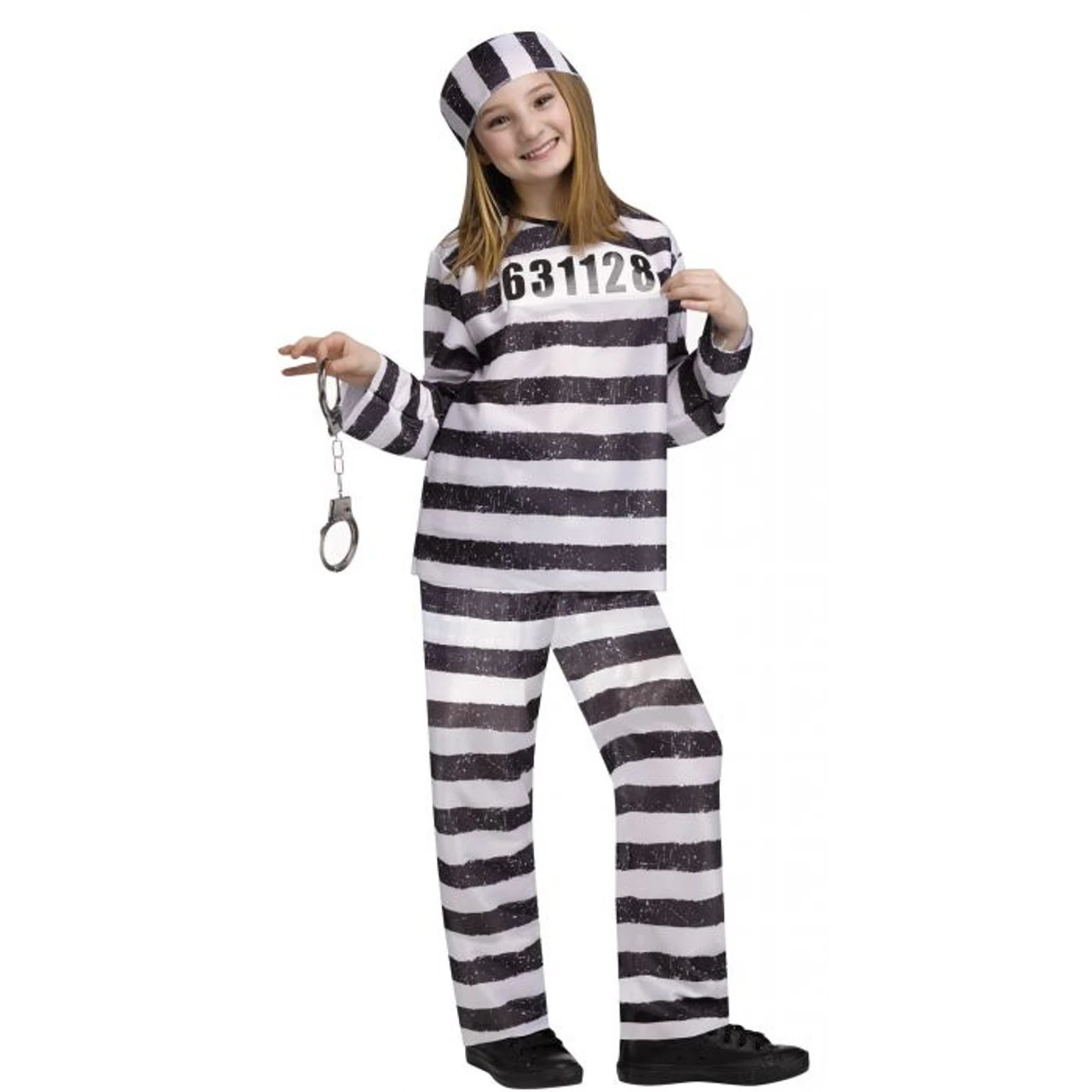 Striped Jailbird Prisoner Costume | Jobs | Childrens Costumes 2 Striped Jailbird Prisoner Costume | Jobs | Childrens Costumes - Image 2
