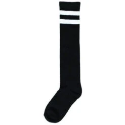 Knee Socks Black Striped | 1980s | Legwear And Tights
