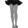 Nylon Striped Tights Black And White | Hosiery | Legwear And Tights