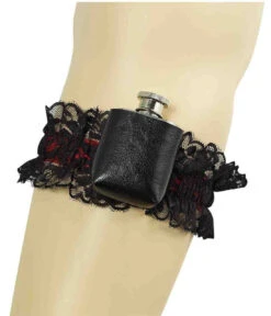 20s Lace Garter With Mini Flask | 1920s | Legwear And Tights