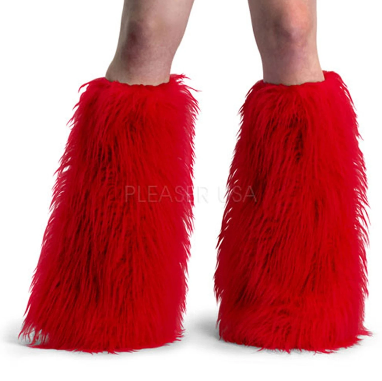 Red Yeti Fur Leg Warmers | Festivals | Legwear And Tights 1 Red Yeti Fur Leg Warmers | Festivals | Legwear And Tights