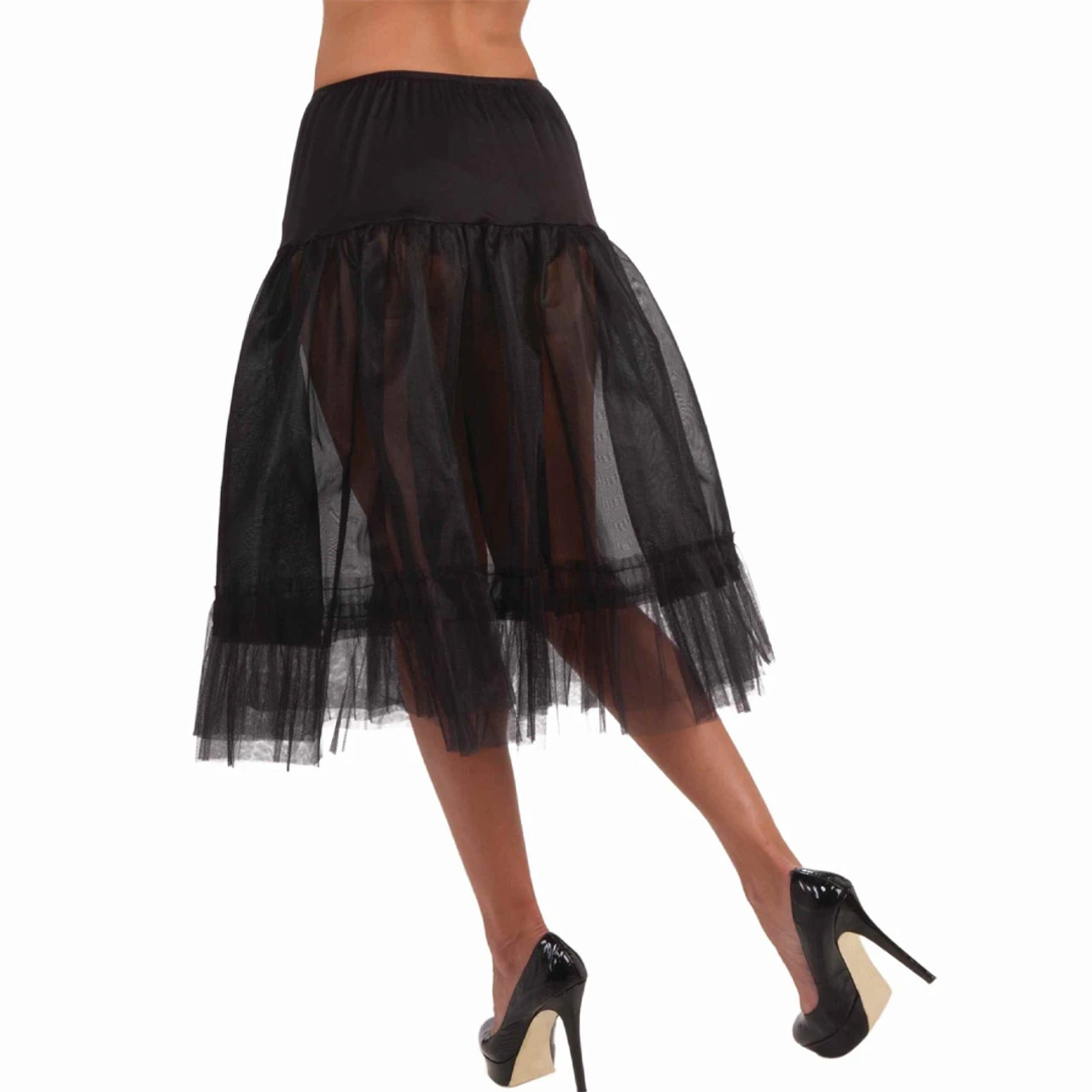 Black Tea Length Crinoline | Legwear | Legwear And Tights 1 Black Tea Length Crinoline | Legwear | Legwear And Tights