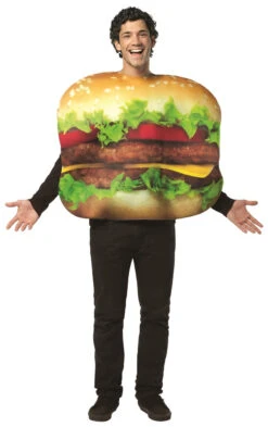 Cheeseburger Dlx Costume | Food | Mens Costumes