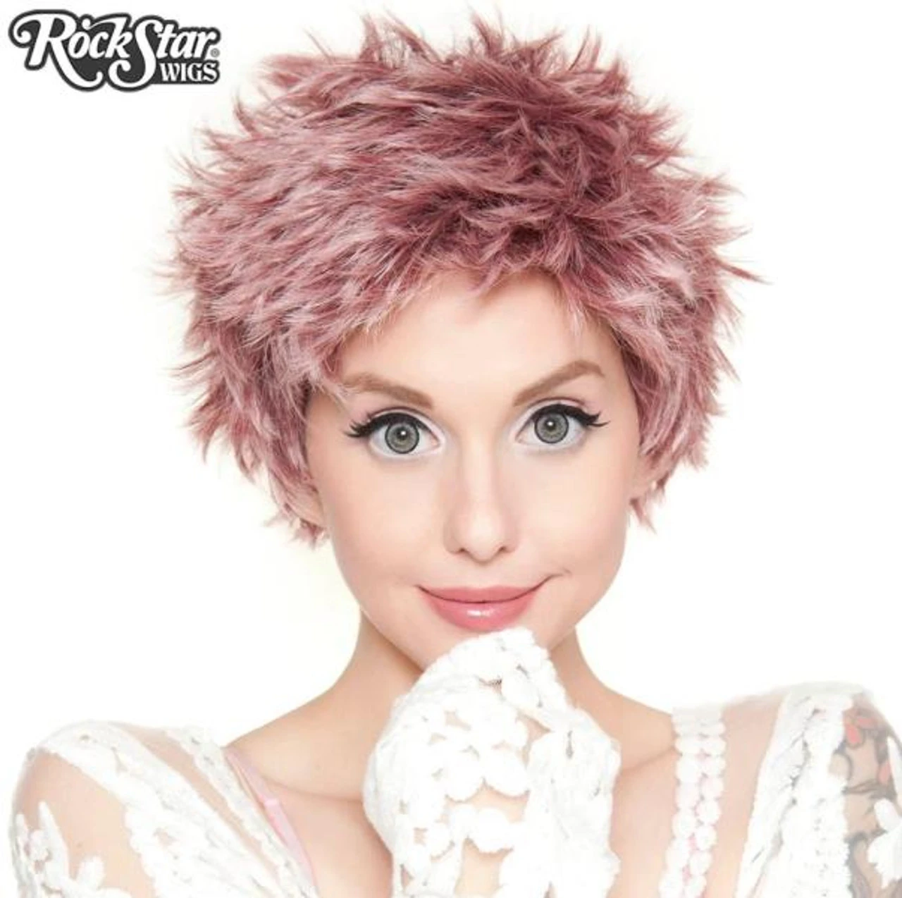 Sassi Short Rose Fade | Heat Styleable Anime Wig | Rockstar Wigs 1 Sassi Short Rose Fade | Heat Styleable Anime Wig | Rockstar Wigs