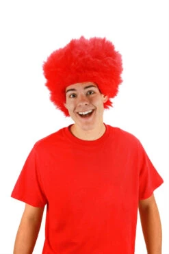 Red Fuzzy Wig | Circus | Wigs And Hair Pieces