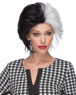 Wicked Black And White Wig | 101 Dalmatians | Wigs And Hair Pieces