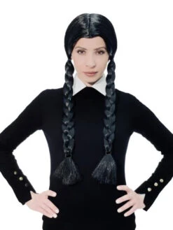 Gothic Girl Wednesday Wig | The Addams Family | Wigs And Hair Pieces