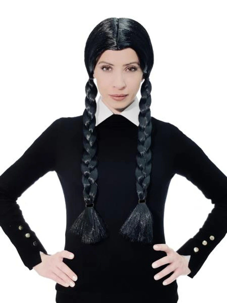 Gothic Girl Wednesday Wig | The Addams Family | Wigs And Hair Pieces 1 Gothic Girl Wednesday Wig | The Addams Family | Wigs And Hair Pieces