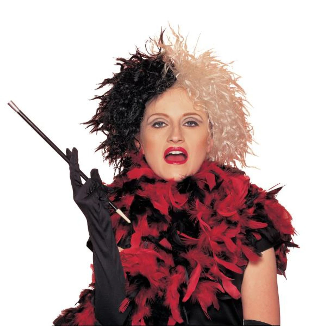 Wicked Lady Black And White Wig | 101 Dalmatians | Wigs And Hair Pieces 1 Wicked Lady Black And White Wig | 101 Dalmatians | Wigs And Hair Pieces